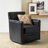 Gabino 29'' Wide Genuine Leather Swivel Chair | ARTFUL LIVING DESIGN - 3 of 4