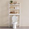 Maximize Bathroom Space: Versatile 3-Tier Over-The-Toilet Organizer with Adjustable Shelves and Bamboo Finish - 2 of 4