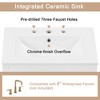 24" Bathroom Vanity with Single Sink Combo, Modern Bathroom Storage Cabinet With Drawers, Freestanding Bathroom Vanity Cabinet - 4 of 4