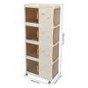 YIYIBYUS Storage Cabinet with Doors and Wheels, Plastic Narrow Slim Storage Cabinet - 4 of 4