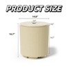 Bencmate Umbrella Bases Umbrella Side Table with Umbrella Hole Outside Storage Umbrella Base for Poolside Patio Balcony, Beige, 14.8"*14.8"*16.7" - 4 of 4