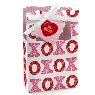 Big Dot of Happiness Conversation Hearts - Valentine's Day Party Favor Boxes - Set of 12