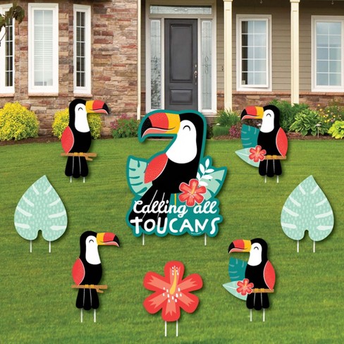 Big Dot Of Happiness Calling All Toucans Yard Sign And Outdoor Lawn Decorations Tropical Bird Baby Shower Or Birthday Party Yard Signs Set Of 8 Target