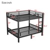 NicBex Twin XL Over Queen Metal Loft and Bunk Bed with Ladder and Slats Support for Adults Teens, Black - 3 of 4