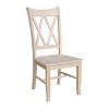 Set Of 2 Double X Back Chair Unfinished - International Concepts: Solid Wood, Armless, Unupholstered - image 3 of 4