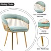 DYHOME Modern Mid Century Dining Chair, Upholstered Velvet Dining Room Chairs with Metal Legs for Makeup/Living Room (Set of 4) - 4 of 4