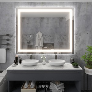 36 in. W x 30 in. H Rectangular Frameless LED Bathroom Vanity Mirror - 1 of 4