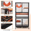 Sandinrayli 4-Tier Wire Cat Cage Pet Enclosure with Removable Wheels, Black - 4 of 4