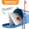 Big Dot of Happiness Class of 2025 Red Grad Party Envelope Seal Stickers, Round Circle Stickers to Seal Cards, Graduation Envelope Seals - 120 Count - 2 of 4