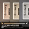 Maxax Modern Space Aluminum Framed Led Lighted Dimmable Anti-Fog Tempered Glass Bathroom / Vanity Mirror - 3 of 3