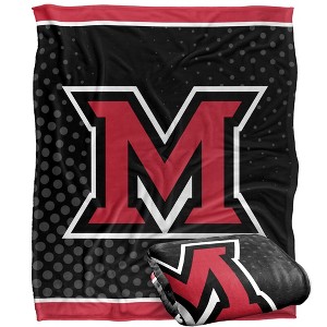 Miami University (Oh) Logo Dots Silky 50x60 Blanket, 1 Sided - 1 of 4