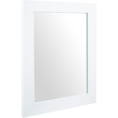 Rectangular Wall Mirror, White Framed Mirror for Bathroom, Bedroom, Living Room & Entryway Decor
