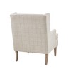 VYNXARIA Farmhouse style accent armchair in beige upholstery - 4 of 4