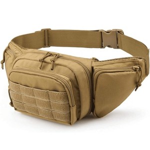 NPolar "Men's Tactical Fanny Pack – Concealed Carry Waist Bag with Adjustable Strap, 5 Zippered Pockets for Hiking, Camping & Travel" Black - 1 of 4