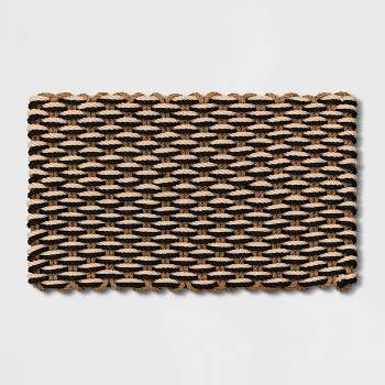 1'6"x2'6" Rope Braided Basket Weave Doormat Black/Brown/Cream - Threshold™