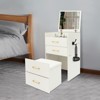 YIYIBYUS Makeup Desk with Mirror, Vanity Tables With Drawers and Light, White - 4 of 4