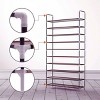 SEVOBAL 10-Tier Freestanding Solid and Durable with Non-Woven Fabric Storage Shelves Portable Handles for Closet Entryway, Purple, 37.8"*4.92"*3.74" - 3 of 4
