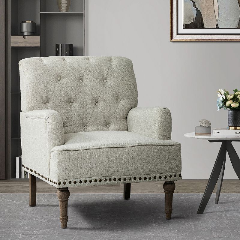 Naida Armchair with Carved Legs | ARTFUL LIVING DESIGN, 3 of 12