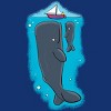 Women's Design By Humans Cute whales and sailing boat cartoon illustration By thefrogfactory Racerback Tank Top - 2 of 3