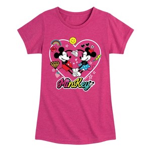 Girls' - Disney - Mickey Minnie Minkey Fitted Short Sleeve Graphic T-Shirt - 1 of 4