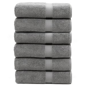 Linum Home Textiles 100% Turkish Cotton Sinemis Terry Bath Towels (Set of 6) - 1 of 2