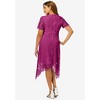 Jessica London Women's Plus Size Lace Handkerchief Dress - 3 of 4