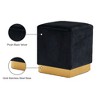 Meridian Furniture,Jax Velvet Ottoman/Stool - 4 of 4