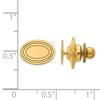 Black Bow Jewelry 14K Yellow Gold Small Grooved Oval Lapel or Tie Pin, 12 x 8mm - 2 of 3