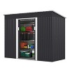 Isabel 4.2 x 9.1 Ft Metal Storage Box, Patio Tool Shed with Lockable Doors Vents, Outdoor Furniture - Maison Boucle - 2 of 4