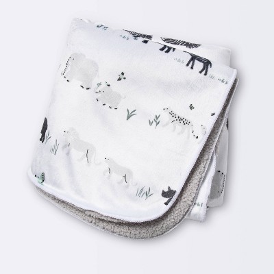 Image of Plush Velboa Baby Blanket - Cloud Island™ Two by Two Animals