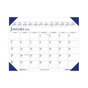 2025 House of Doolittle 24" x 19" Monthly Desk Pad Calendar White/Blue (180-25) - 1 of 1