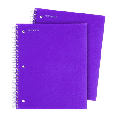 Mintra Office Durable Spiral Notebooks 3 Subject, 150 Sheets