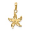 Black Bow Jewelry 14k Yellow Gold and White Rhodium 12mm Two Tone Starfish Pendant - 3 of 4
