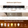BAOURE 20.08" Black Bathroom Vanity Light Fixture, Rustic Wall Sconces with Glass Shade,Vanity Lighting Fixtures Over Mirror for Living Room Hallway - 3 of 4