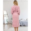 ADR Women's Plush Robe, Women's Plush Bathrobe, Fuzzy Pink Purple Comfy Robe Woman - 3 of 3