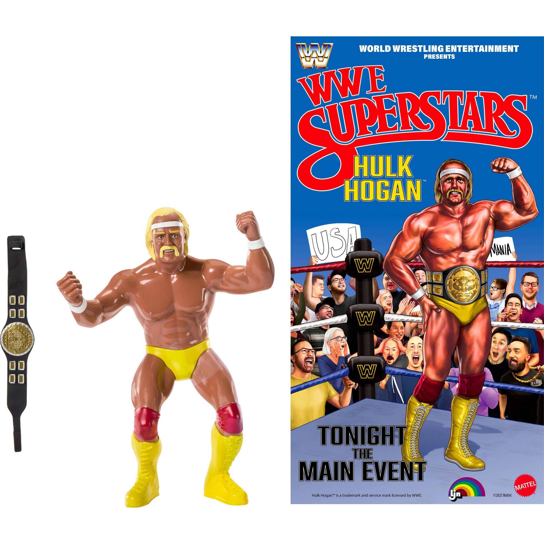 WWE LJN Superstars Hulk Hogan Action Figure 1980s Retro 8" Collectible Toy