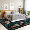 Boho Bird Area Rug Washable Floral Bedroom Low-Pile Soft Playroom Carpet, Jungle Pattern Vintage Indoor Floor Rug for Living Room and Nursery - 4 of 4