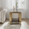 NicBex Modern 20.1" Square Coffee Table with Double Layer and Glass Top for Living Room and Office - 4 of 4