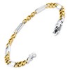 Pompeii3 Men's Figaro Link 14k Gold (12gram) or Platinum (19gram) 5.5mm Bracelet 8" - 2 of 4