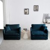 Chenille Upholstered Armrest Sofa Set of 2, Armchairs with Toss Pillows, High-End Living Room Side Chairs - 2 of 4