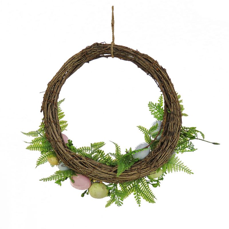 16" Eggs and Ferns Artificial Hanging Wreath - National Tree Company, 4 of 5