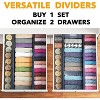 Set of 4 Bamboo Drawer Adjustable Drawer Dividers, 4.65” High, Expandable Organizers for Clothing (17-22" Sizes) - SpaceAid® - 2 of 4
