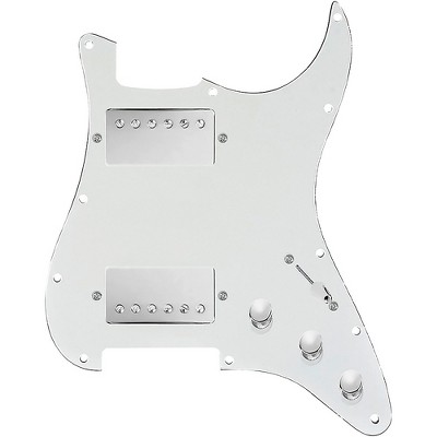 920d Custom HH Loaded Pickguard for Strat With Nickel Smoothie Humbuckers and S5W-HH Wiring Harness Parchment