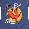 Girls' - Dr. Seuss - Fox In Socks Jumping Fit & Flair Cap Sleeve Graphic Dress - 2 of 4