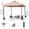 Cesicia 10x10 FT Light Blue Pop Up Commercial Canopy Tent with Adjustable Legs, Air Vent, Carry Bag & Sandbags - 2 of 4