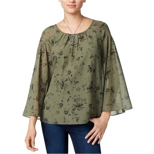 Kensie Womens Printed Floral Knit Blouse - 1 of 1
