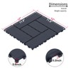 GlasFlength Carpet Tiles 44 Pack 12" Interlocking Deck Tiles, ZZ Style, DIY Flooring for Patio Poolside Balcony Backyard, Gray, 12"*12"*0.8" - 3 of 4