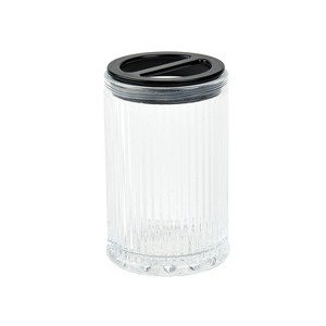 Cameo Toothbrush holder, Holds Your Toothbrushes and Toothpaste - Great Makeup Brush Holder, Non-Slip Protective Silicone Feet, Heavy Duty Glass - 1 of 4