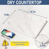 VECELO Dish Drying Mat for Kitchen Counter, Water-Absorbent Diatomaceous Stone Quick Dry Stone Drying Mat, Multi-Purpose Coffee Mat, Ivory-Marble - 3 of 4