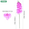Unique Bargains Artificial Orchid Flowers Nine-headed Large Faux Phalaenopsis Silk Bouquets Real Touch 37 Inch - 3 of 4